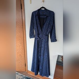 Banana Republic Blue And Black Snake Print Dress